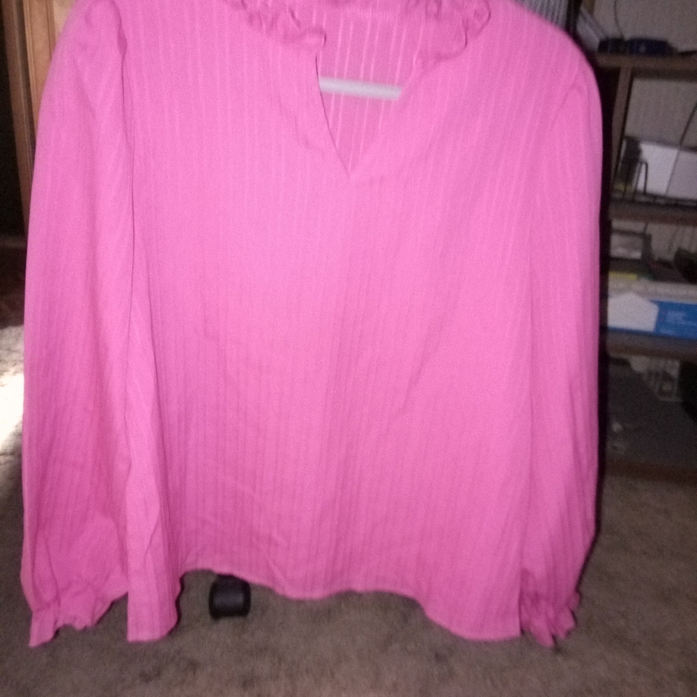 Pink Ruffled Women's Top